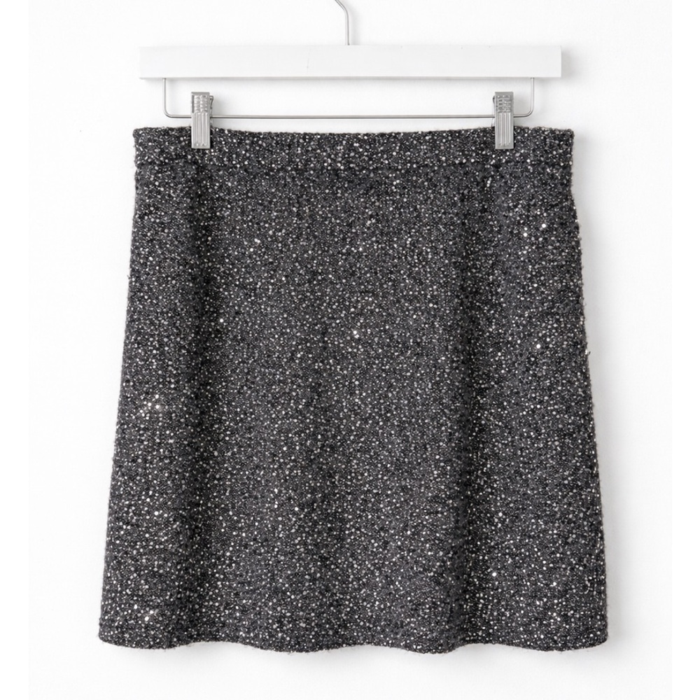 Garnet Hill Sparkle Wool and Alpaca Knit Skirt
